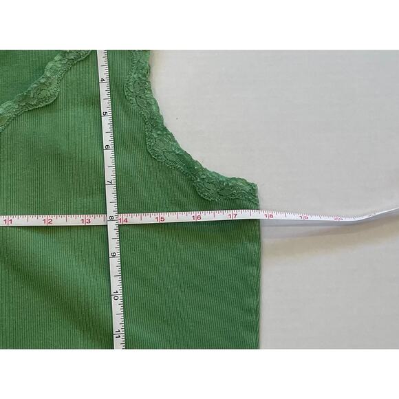Disney Light Green Tank Top Lace Trim, Tinkerbell, Rhinestones, Size M - Picture 9 of 12